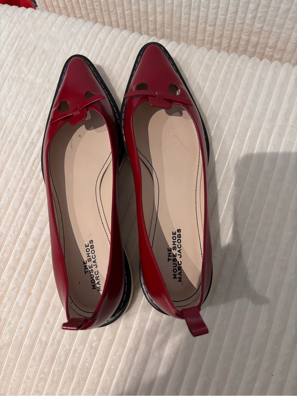 MARC JACOBS The Mouse Shoe Poinrted Toe Calfskin Leather Flat size 36